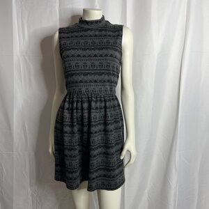 One Clothing Sleeveless High Neck Keyhole Back Fit and Flair Dress Size L
